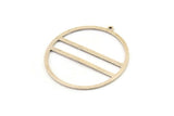 Silver Circle Charm, 2 Antique Silver Plated Brass Circle Charms With 1 Loop, Charm Pendants (42x40x1mm) A3062