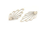 Silver Leaf Charm, 6 Antique Silver Plated Leaf Charms With 1 Hole, Charm Pendants (38.5x20x0.60mm) A5048