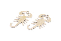 Silver Scorpion Charm, 6 Antique Silver Plated Brass Scorpion Shaped Charms With 1 Loop, Charm Pendants (30x16x0.60mm) A4929