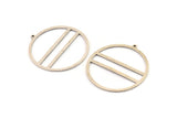 Silver Circle Charm, 2 Antique Silver Plated Brass Circle Charms With 1 Loop, Charm Pendants (42x40x1mm) A3062