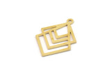 Brass Diamond Charm, Raw Brass Triangle Charms With 1 Loop, Pendant Findings (24x17x0.60mm) SMP1461