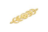 Brass Moon Charm, Raw Brass Crescent Moon Charms With 2 Holes, Brass Star Charms (60x14x0.60mm) SMP1457