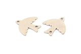 Gümüş Kuş Tılsımı, 2 Delikli 24 Antik Gümüş Kaplama Pirinç Kuş Bağlantı Parçası, Tılsımlar, Bulgular (15 mm) B0329
