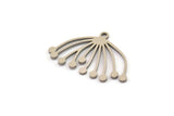 Steel Dandelion Charm, Stainless Steel Brass Taraxacum Charms With 1 Loop (24x16x0.80mm) SMP1442