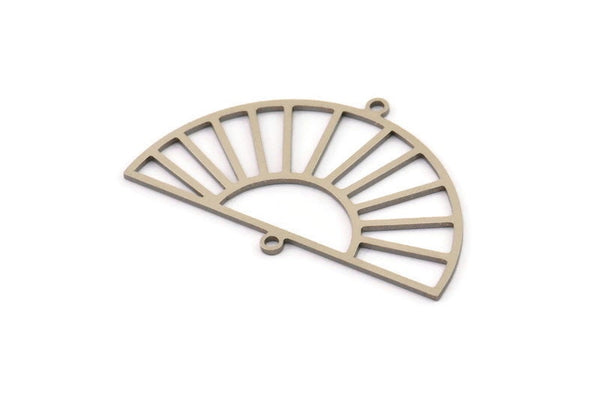 Semi Circle Charm, Stainless Steel Rising Sun Charms With 2 Loops, Pendant Charms (40x25x0.80mm) SMP1438