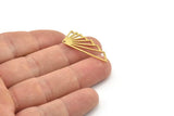 Brass Geometric Charm, Raw Brass Diamond Charms With 1 Hole (30x12x0.60mm) SMP1453