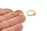 Gold Claw Ring, 4 Gold Plated Brass 3 Claw Ring Blanks For Stones N1956