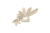 Silver Bird Charm, 4 Antique Silver Plated Brass Phoenix Charms With 1 Hole, Findings (35x21x0.60mm) SMP0316 A2682 H0854