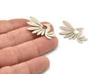 Silver Bird Charm, 4 Antique Silver Plated Brass Phoenix Charms With 1 Hole, Findings (35x21x0.60mm) SMP0316 A2682 H0854