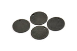Black Cabochon Tag, 6 Textured Oxidized Black Brass Cabochon Tags With 1 Hole, Stamping Tags (15x1mm) E126