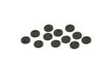 Black Cabochon Tag, 50 Oxidized Black Brass Cabochon Tags With 1 Hole, Stamping Tags (7X1mm) E077
