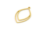Brass Drop Charm, Raw Brass Drop Shaped Charms With 1 Loop, Findings (24x15.5x0.80mm) SMP1481 A3030