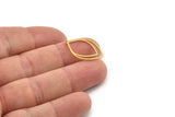 Brass Drop Charm, Raw Brass Drop Shaped Charms With 1 Loop, Findings (24x15.5x0.80mm) SMP1481 A3030