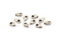 Silver Parrot Claps, 10 Antique Silver Plated Brass Lobster Claw Clasps (8.5x5mm) E091