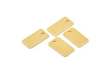 Gold Rectangle Bar, 6 Gold Plated Brass Rectangle Stamping Blanks, Gold Blanks (15x8x0.80mm) A0806
