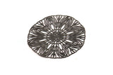Black Earring Charm, 4 Oxidized Black Brass Ethnic Motif Earring Charms Pendants With 1 Hole, Findings (40mm) E453