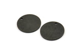Black Cabochon Tag, 6 Textured Oxidized Black Brass Cabochon Tags With 1 Hole, Stamping Tags (15x1mm) E126