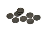 Black Cabochon Tag, 6 Textured Oxidized Black Brass Cabochon Tags With 1 Hole, Stamping Tags (15x1mm) E126