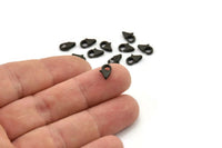 Black Parrot Claps, 10 Oxidized Black Brass Lobster Claw Clasps (8.5x5mm) E091