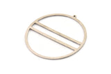 Silver Circle Charm, 2 Antique Silver Plated Brass Circle Charms With 1 Loop, Charm Pendants (52x50x1mm) A3054 H0817