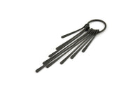 Black Fringed Earring, Oxidized Black Brass Hammered Fringed Trim Earring With 1 Loop, Pendants, Findings (82x18mm) E380 H0636