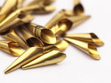 Cone Bead Caps, 25 Raw Brass Cone Bead Caps Findings (21x7mm) D0059