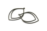 Siyah Damla Şeklinde Tılsım, 1 Halkalı 2 Oksitlenmiş Siyah Pirinç Damla Şeklinde Tılsım, Bulgular (36x23x0,80 mm) SMP0151 A6892