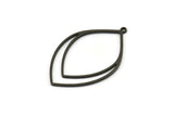 Siyah Damla Şeklinde Tılsım, 1 Halkalı 2 Oksitlenmiş Siyah Pirinç Damla Şeklinde Tılsım, Bulgular (36x23x0,80 mm) SMP0151 A6892