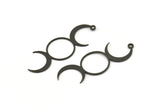 Siyah Ay Tılsımı, 1 Halkalı 6 Oksitlenmiş Siyah Pirinç Hilal Tılsımı, Bulgular (43x15x0,60 mm) A6289 H0203