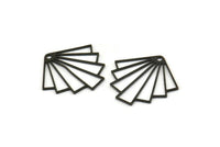 Black Diamond Charm, 24 Oxidized Black Brass Diamond Shaped Charms With 1 Loop, Pendant Findings (23x21x0.60mm) A4993 H0835