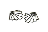 Black Diamond Charm, 24 Oxidized Black Brass Diamond Shaped Charms With 1 Loop, Pendant Findings (23x21x0.60mm) A4993 H0835
