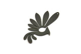 Black Bird Charm, 4 Oxidized Black Brass Phoenix Charms With 1 Hole, Findings (35x21x0.60mm) SMP0316 A2682 H0854