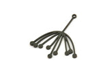 Siyah Karahindiba Tılsımı, 1 Halkalı 6 Oksitlenmiş Siyah Pirinç Taraxacum Tılsımı (35x30x0,80 mm) A4219 H1227
