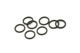 Black Circle Connector, 50 Oxidized Black Brass Circle Rings, Findings (10x0.80mm) A6167