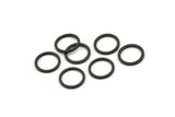Black Circle Connector, 50 Oxidized Black Brass Circle Rings, Findings (10x0.80mm) A6167