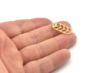 Brass Leaf Charm, Raw Brass Leaf Charms With 1 Hole, Leaf Earrings (22x11x0.60mm) SMP1524