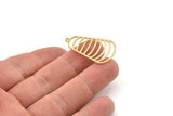 Brass Charm, Raw Brass Geometric Charms, Brass Pendants, Charm Pendants, Brass Charms With 1 Loop, Findings (32x20x0.60mm) SMP1515
