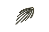 Siyah Saçaklı Tılsım, 1 Delikli 12 Oksitlenmiş Siyah Pirinç Saçaklı Tılsım, Bulgular (26x14x0,60 mm) SMP0400 A6199