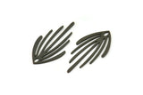 Siyah Saçaklı Tılsım, 1 Delikli 12 Oksitlenmiş Siyah Pirinç Saçaklı Tılsım, Bulgular (26x14x0,60 mm) SMP0400 A6199