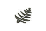 Siyah Ağaç Tılsımı, 1 Halkalı 8 Oksitlenmiş Siyah Pirinç Ağaç Tılsımı, Kolye Ucu, Bulgular (27x22x0,80 mm) A6335