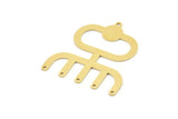 Brass Charm, Raw Brass Geometric Charms, Brass Pendants, Charm Pendants, Brass Charms With 1 Loop, Findings (34x32x0.60mm) SMP1532
