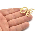 Brass Charm, Raw Brass Geometric Charms, Brass Pendants, Charm Pendants, Brass Charms With 1 Loop, Findings (34x32x0.60mm) SMP1532