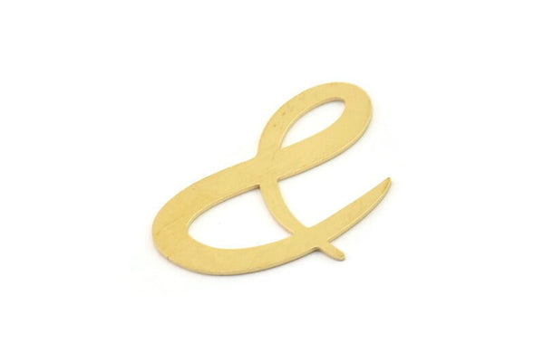 Brass Ampersand Charm, Raw Brass Ampersand Charms, Brass Earrings (30x20x0.60mm) SMP1521
