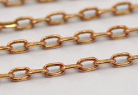 Link Chain, Faceted Chain, 10M Faceted Soldered Brass Chain (3x1.5mm) W5-60rose  ( Z043 )