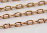 Link Chain, Faceted Chain, 10M Faceted Soldered Brass Chain (3x1.5mm) W5-60rose  ( Z043 )