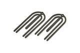 Siyah Saçaklı Tılsım, 1 Delikli 8 Oksitlenmiş Siyah Pirinç Saçaklı Tılsım, Bulgular (33x15x0,80 mm) A6472