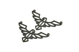 Black Eagle Charm, 8 Oxidized Black Brass Eagle Pendants With 2 Loops, Bird Charms, Necklace Charms (22x38x0.60mm) A6619