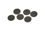 Black Cabochon Tag, 12 Textured Oxidized Black Brass Cabochon Tags With 1 Hole, Stamping Tags (10x0.85mm) E050