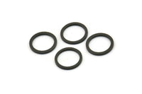Black Circle Connector, 50 Oxidized Black Brass Circle Rings, Findings (10x0.80mm) A6167
