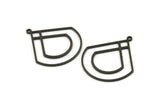 Black Charm, 12 Oxidized Black Brass, Black Pendants, Charm Pendants, Black Charms With 1 Loop (29x26x0.80mm) SMP0040 A2646